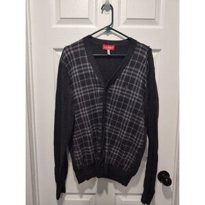 Marc Ecko Cut And Sew Cardigan Black Gray‎ Size XL 100 % Authentic